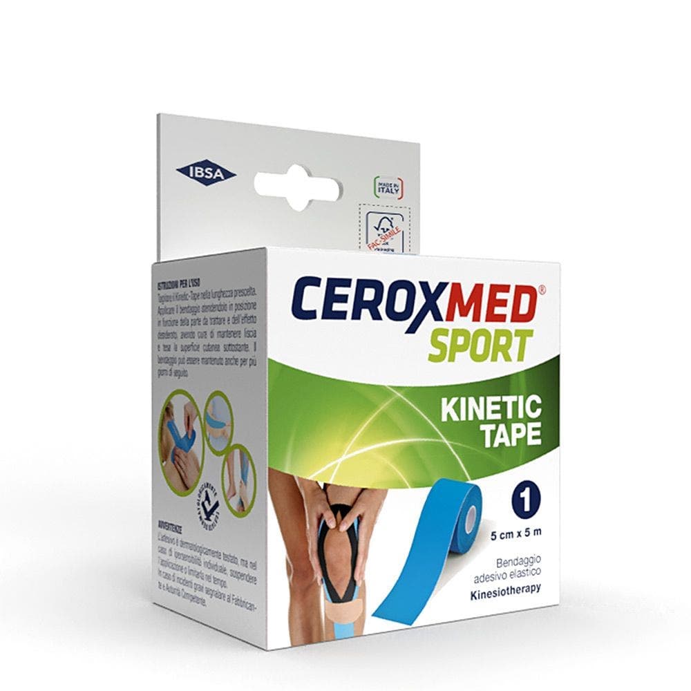 Ceroxmed Sport Kinetic Tape azul – cinta elástica de kinesiología