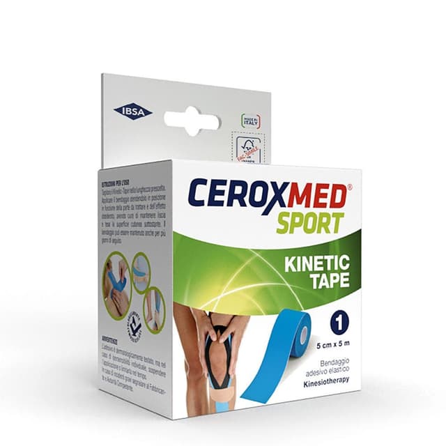 Ceroxmed Sport Kinetic Tape azul – cinta elástica de kinesiología