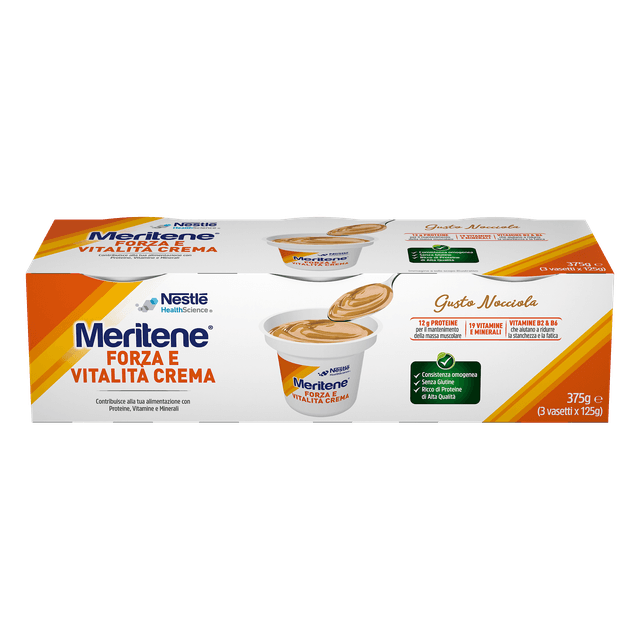 Meritene Crema Avellana – 3 x 125 g Postre Proteico