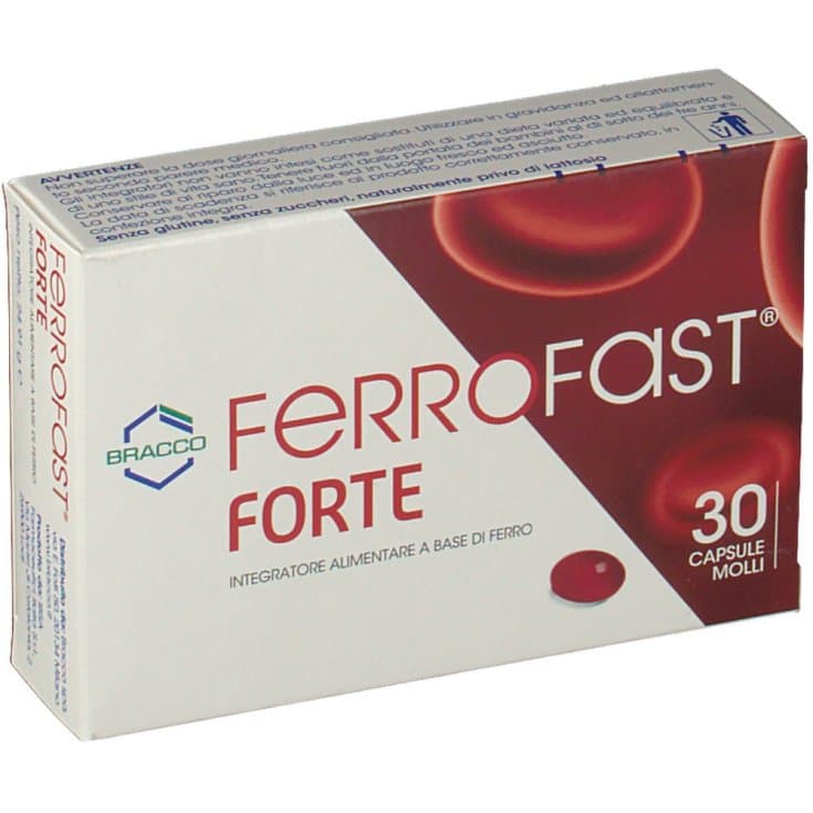 Hierro 3,43 g – 30 cápsulas blandas | Ferrofast Forte
