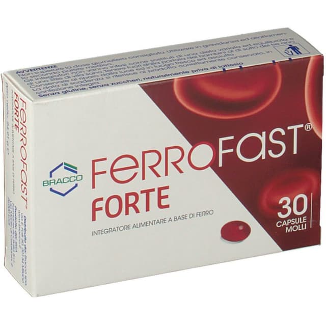 Hierro 3,43 g – 30 cápsulas blandas | Ferrofast Forte