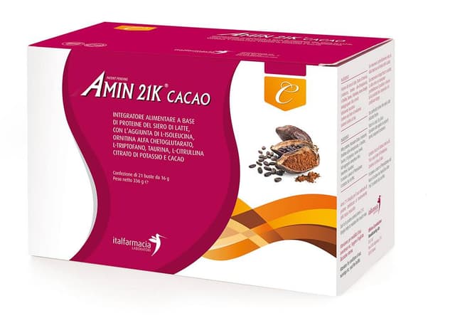 Proteína de suero + Potasio – 336 g de polvo | Amin 21K Cacao