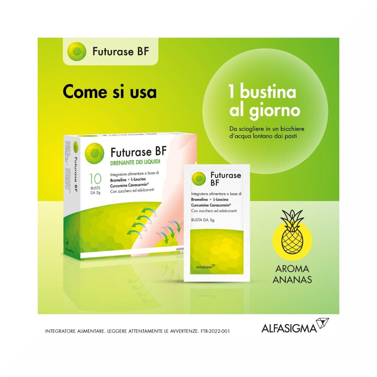 Futurase BF L-Leucina 700 mg + Cúrcuma – 10 sobres de 5 g