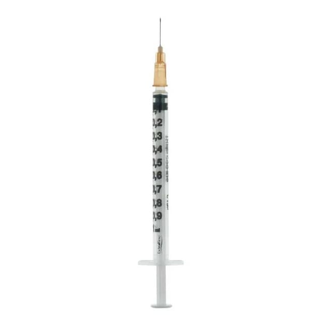 Jeringa de insulina 1 ml con aguja 26 G – jeringa estéril de un solo uso