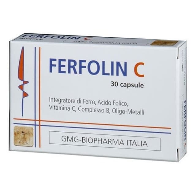 Ferfolin C – 30 cápsulas con hierro, ácido fólico y vitamina C
