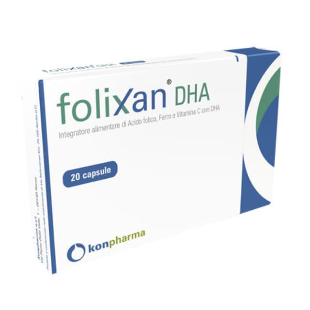 Omega-3 DHA + Ácido fólico – 20 cápsulas | Folixan DHA