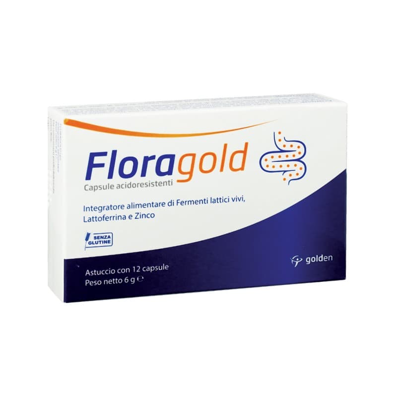 Floragold – Probióticos con bacterias lácticas – 12 cápsulas