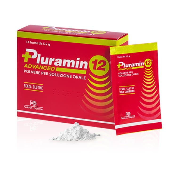 PLURAMIN 12 – Aminoácidos + Vitamina B6 – 14 sobres