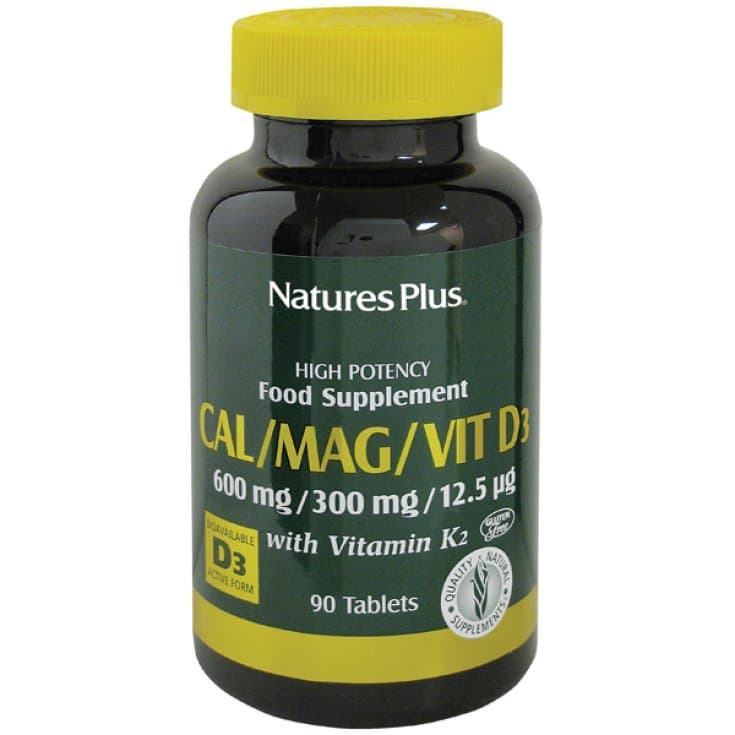 Calcio Magnesio 600 mg Vitamina D3+K2 – 90 comprimidos | Strega