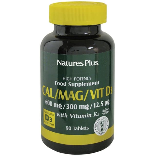 Calcio Magnesio 600 mg Vitamina D3+K2 – 90 comprimidos | Strega