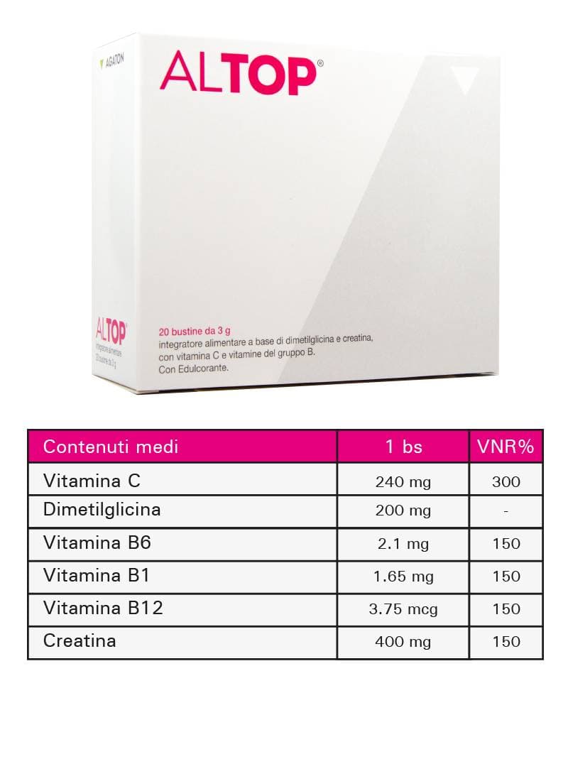 Vitamina C + Creatina – 20 sobres | Altop