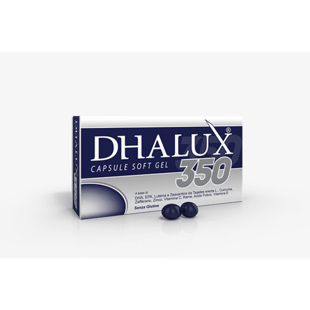 DHALUX 350 – Omega-3 EPA y DHA + Luteína – 30 cápsulas blandas