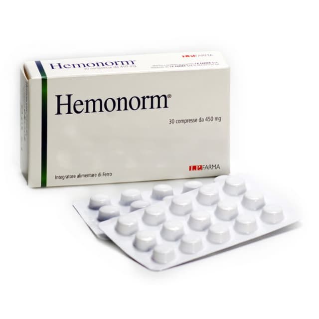 Hierro 14 mg + Vitamina C – 20 cápsulas | Hemonorm Forte