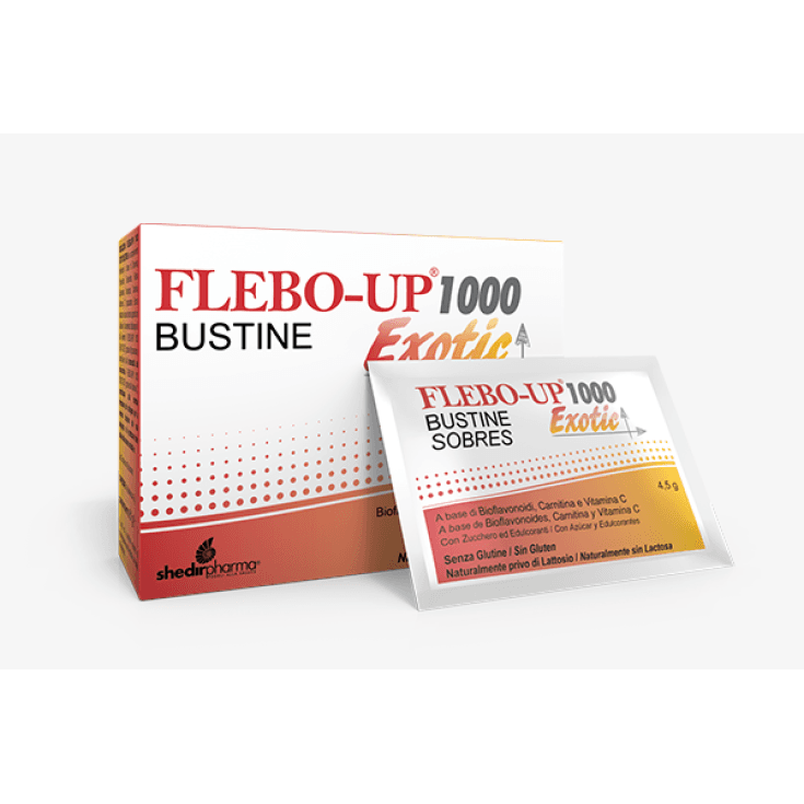 L-Carnitina + Vitamina C – 18 sobres | Flebo-Up 1000 Exotic