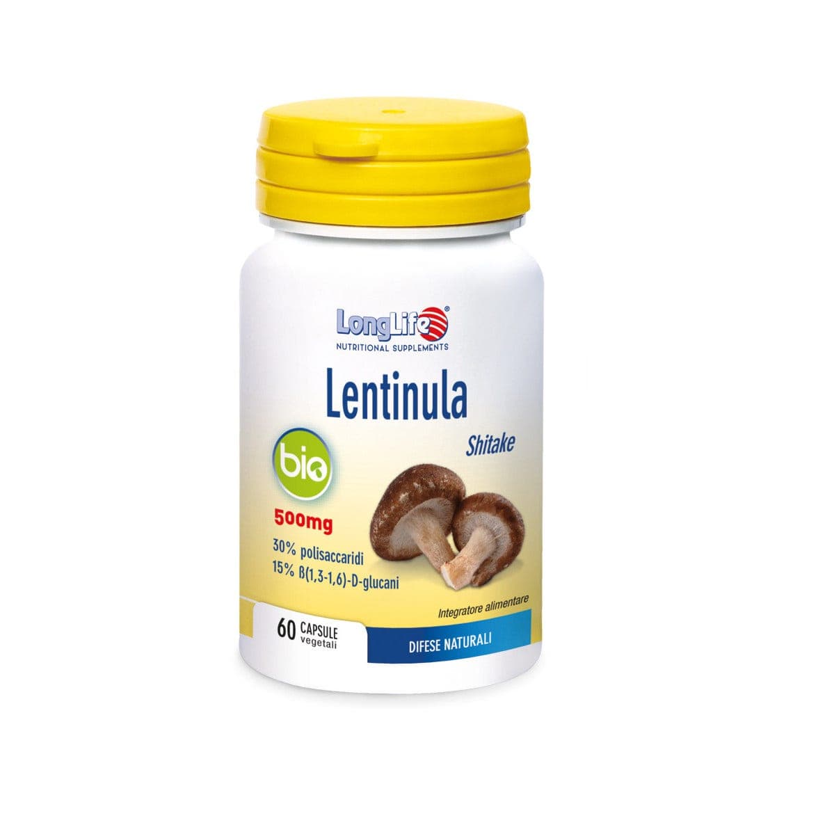 LongLife Lentinula Bio Shiitake – 60 cápsulas