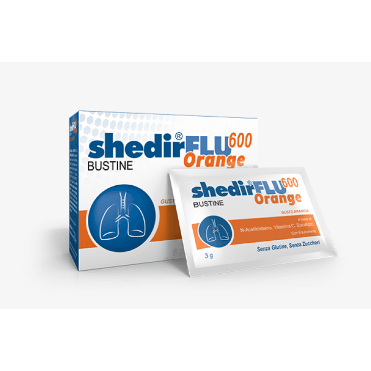 N-Acetilcisteína + Vitamina C – 20 sobres | Shedirflu 600 Orange