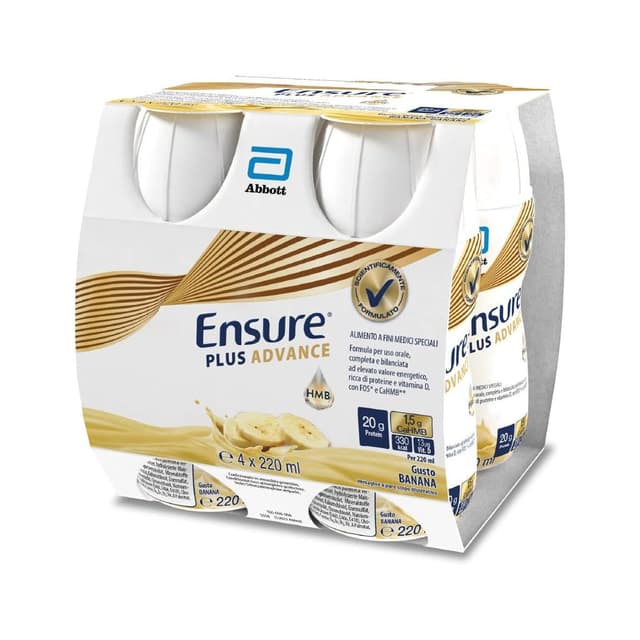 Ensure Plus Advance Plátano – 4 x 220 ml Alimento líquido para beber
