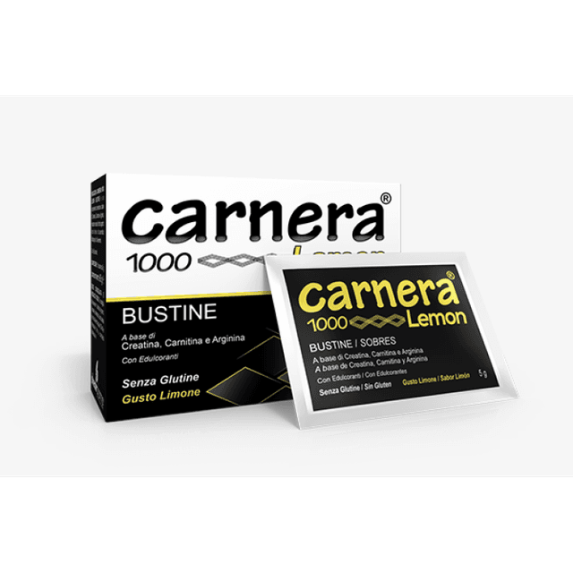 Creatina + L-Carnitina – 18 sobres | Carnera 1000 Lemon