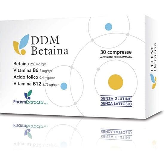 Betaína + Vitamina B6, B12 y Ácido Fólico – 30 comprimidos | DDM Betaina