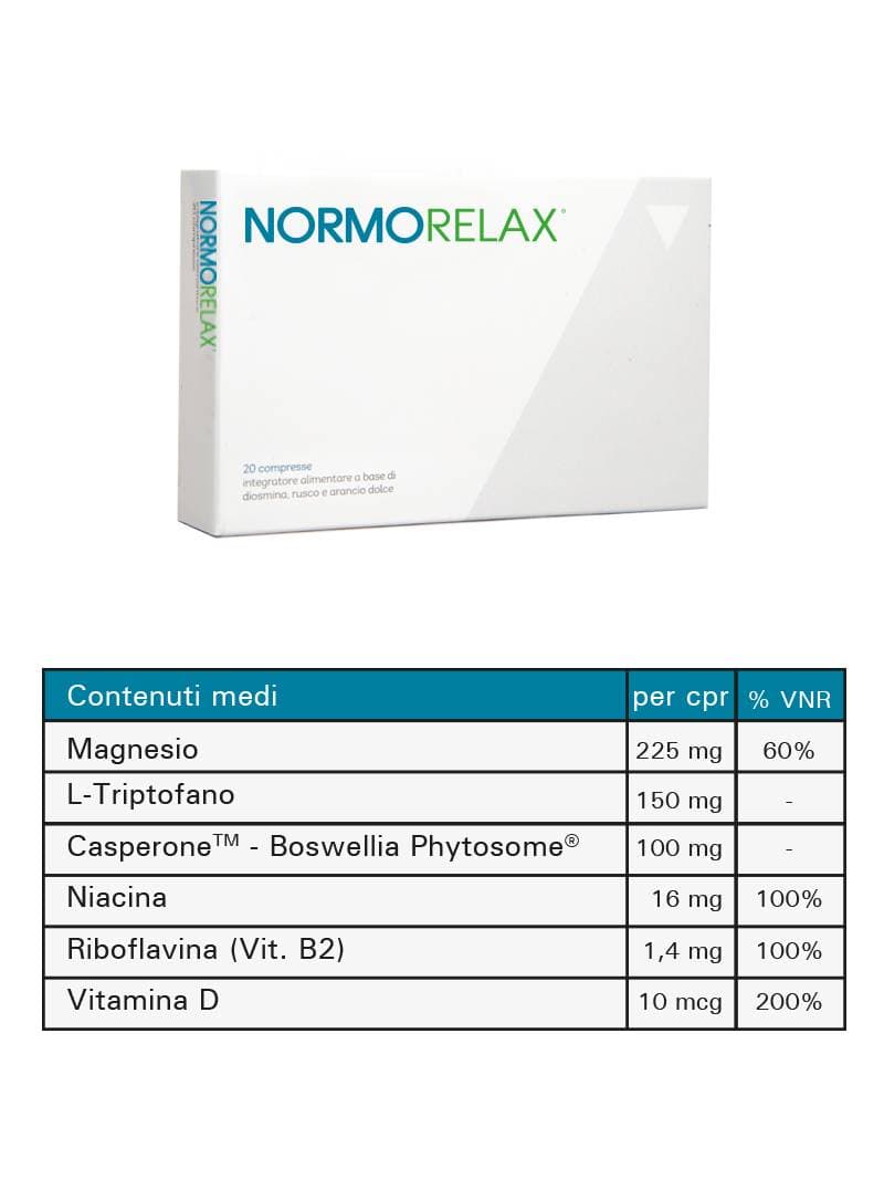 Magnesio 225 mg + L-Triptófano – 20 comprimidos recubiertos | Normorelax