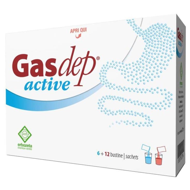 Gasdep Active – probióticos con bacterias lácticas e hinojo – 18 sobres (6+12)