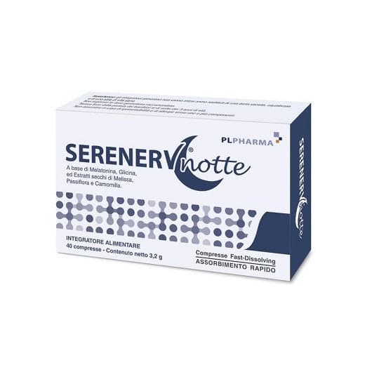 Serenerv Notte – Melisa + Pasiflora – 30 comprimidos de noche