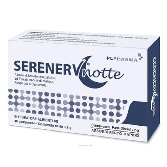 Serenerv Notte – Melisa + Pasiflora – 30 comprimidos de noche