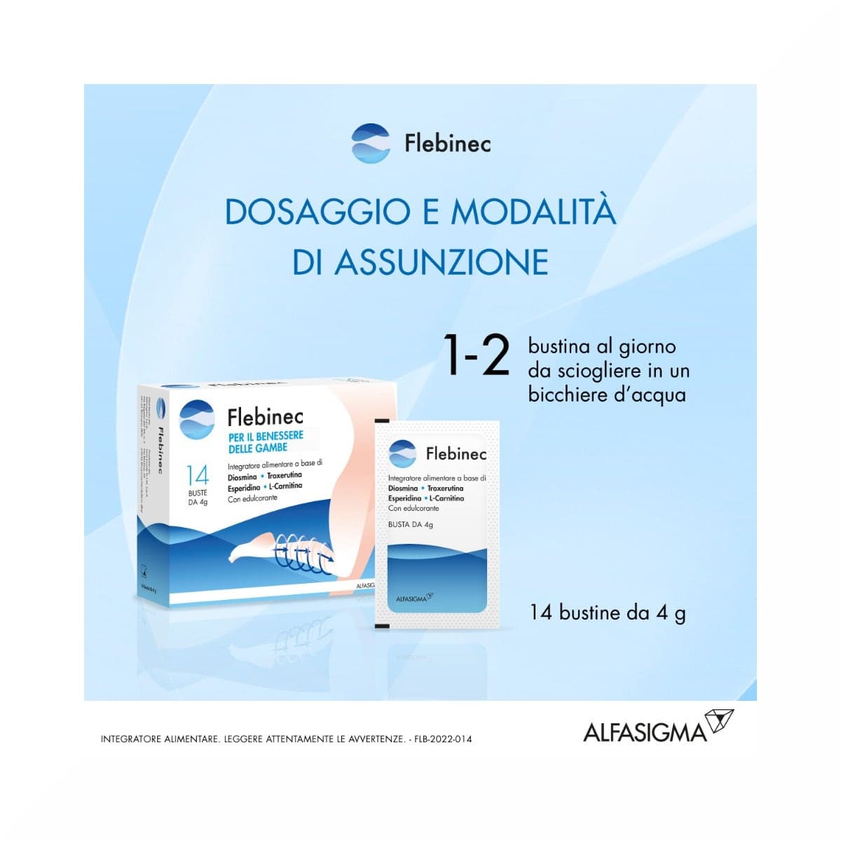 Flebinec – Diosmina + Troxerutina + Hesperidina – 14 sobres de 4 g