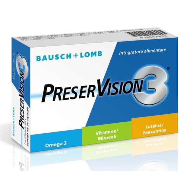 PreserVision 3 Complemento Alimenticio – Omega-3 DHA + Vitamina C – 30 comprimidos