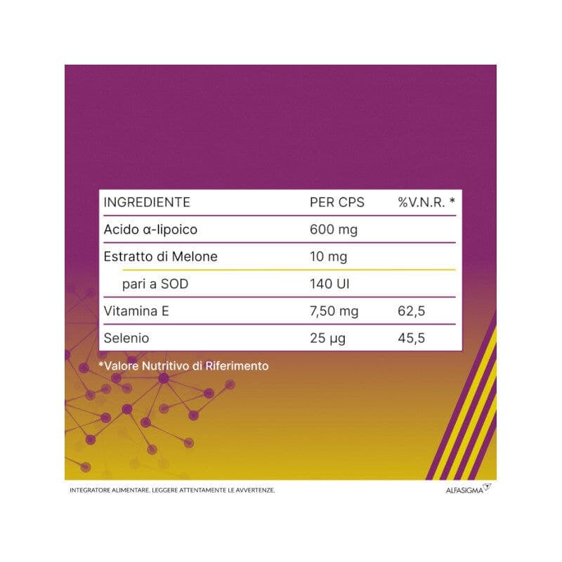 Ácido Alfa-Lipoico – 20 comprimidos de 1020 mg | ALA600 SOD