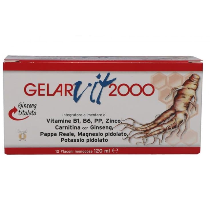 Ginseng + L-Carnitina – 28 ampollas de 10 ml | GELARVIT 2000