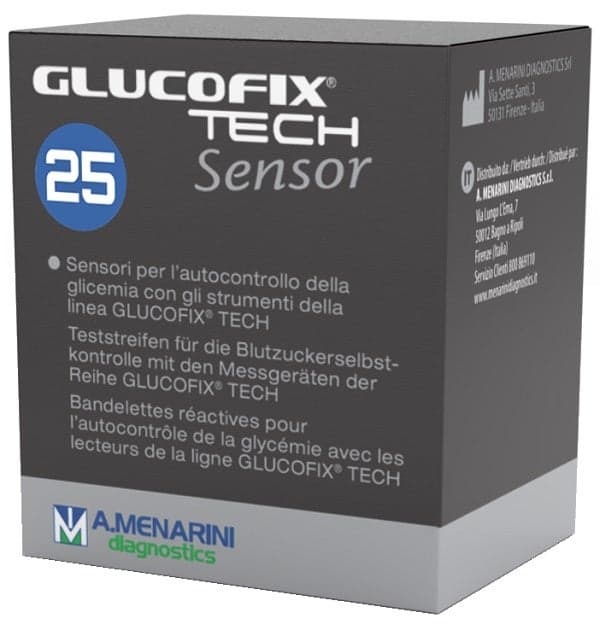 Glucofix Tech Sensor – 25 tiras reactivas