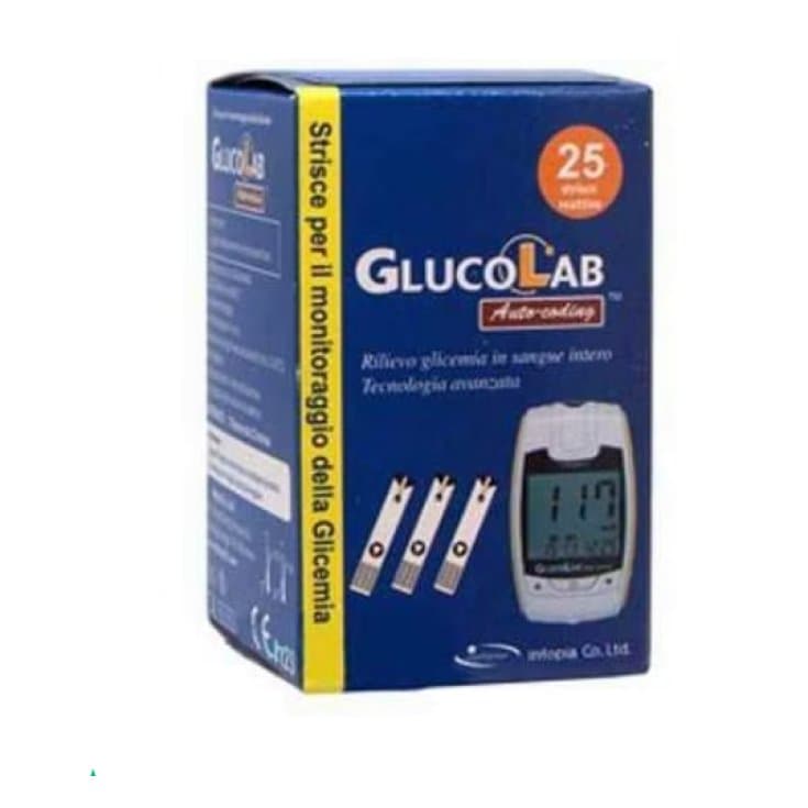 Glucolab Tiras reactivas para glucómetro – 25 unidades