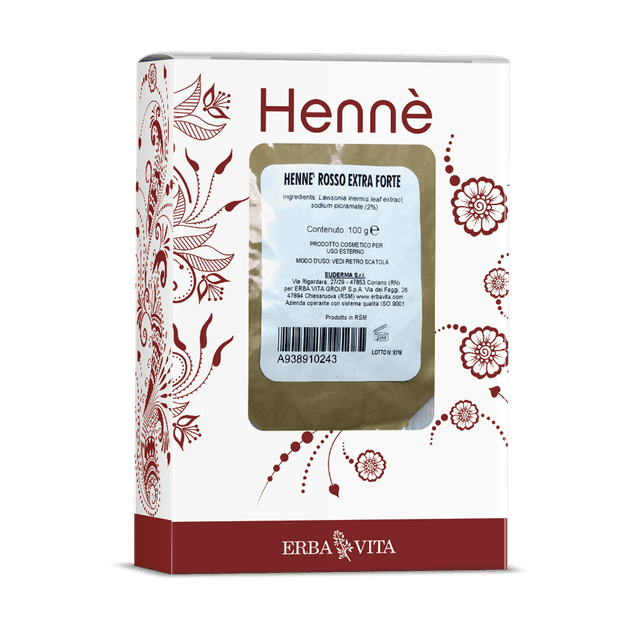 Hennè Color Rojo Natural Extra Fuerte – tinte vegetal para el cabello