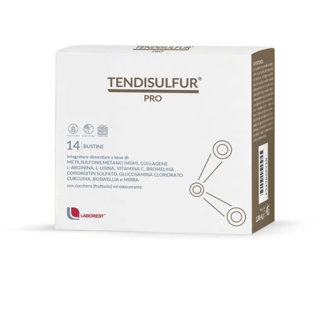 Tendisulfur Pro – 14 sobres con MSM, colágeno y vitamina C