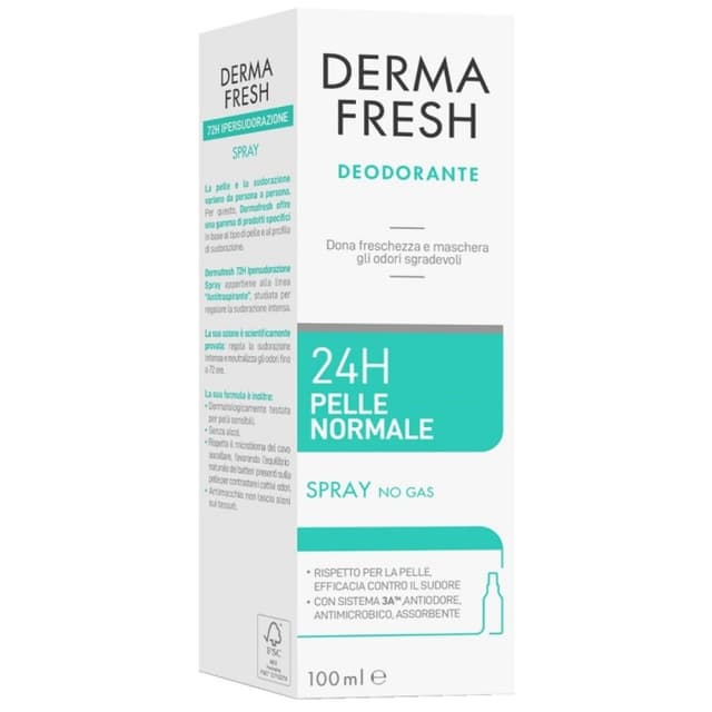 Dermafresh 24h Desodorante en spray piel normal – 100 ml sin alcohol