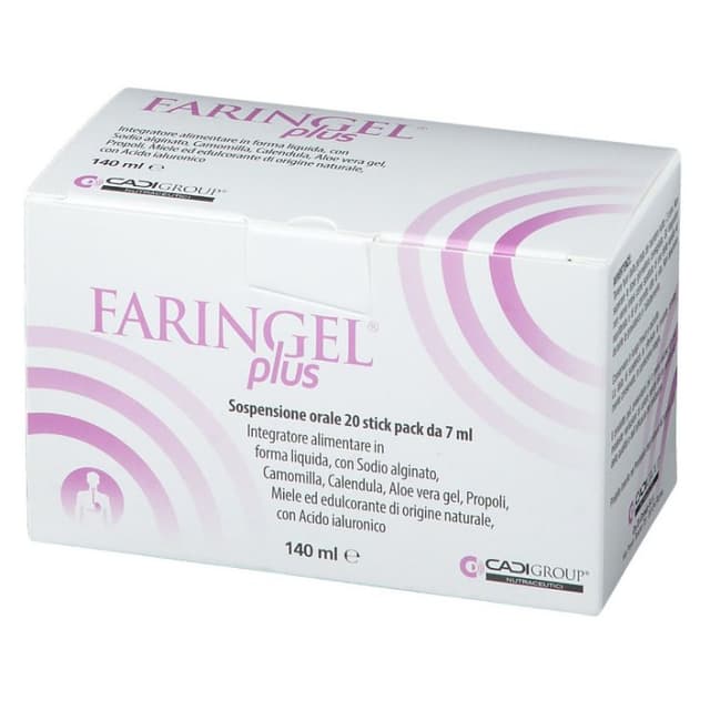 Potasio + Ácido Hialurónico – 20 sobres stick de 7 ml | Faringel Plus