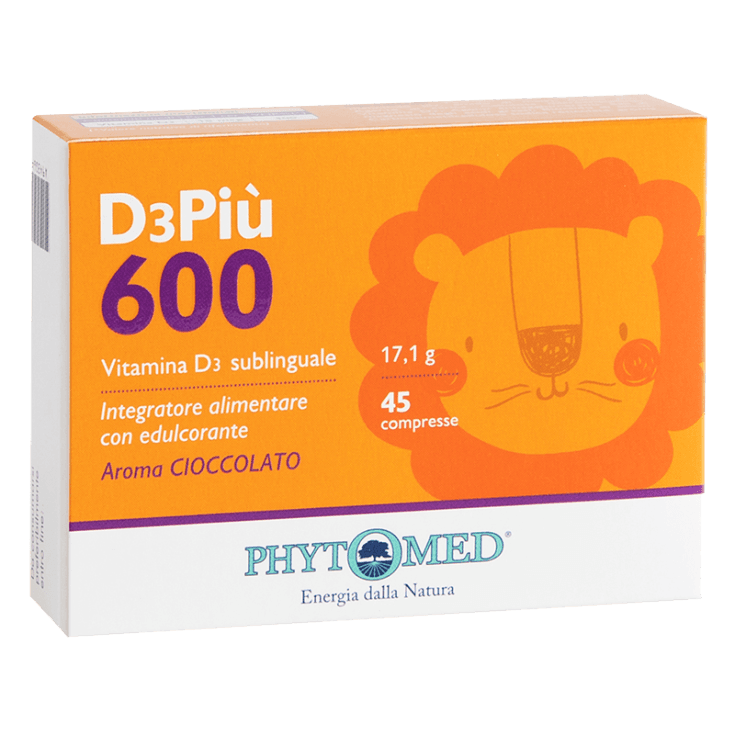 Vitamina D3 + Calcio – 45 comprimidos sublinguales | D3PIU 600