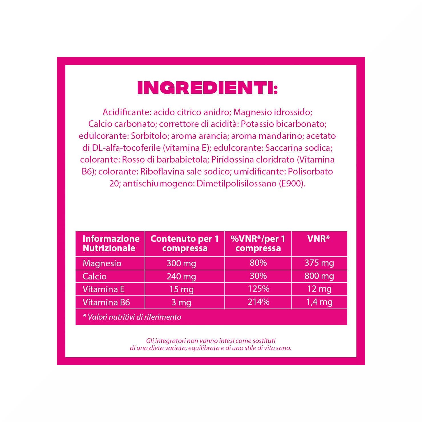 Magnesio 300 mg + Vitamina B6 – 15 comprimidos efervescentes | Buscofen Premestruale