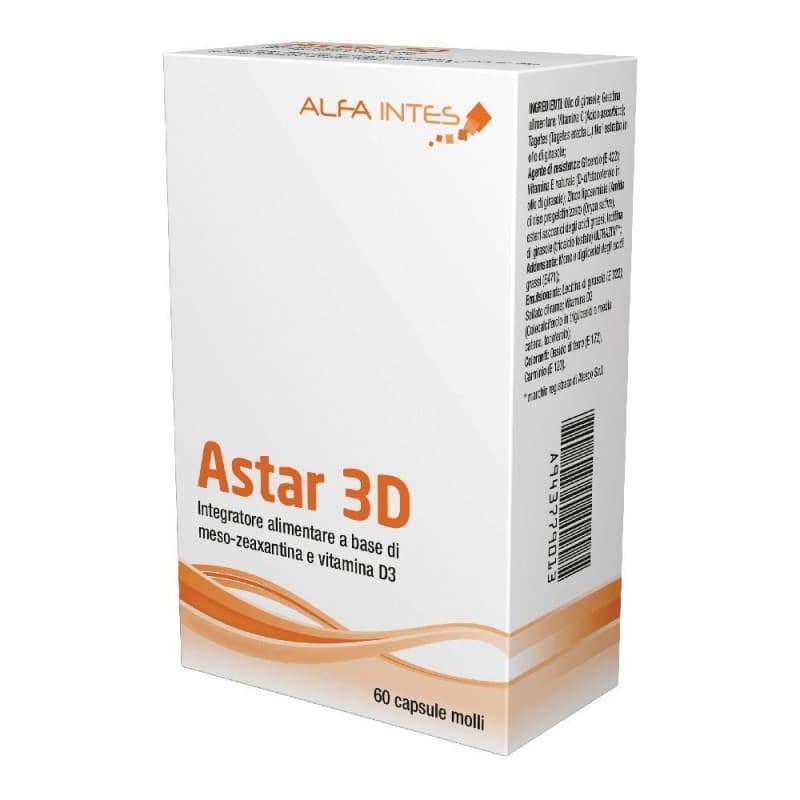 Meso-zeaxantina + Vitamina D3 – 60 cápsulas blandas | Astar 3D