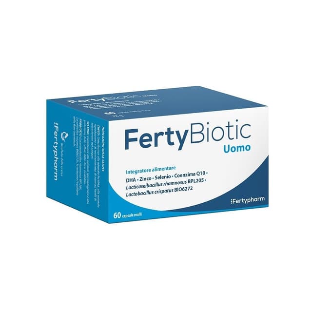 Omega-3 DHA + Coenzima Q10 – 60 cápsulas para hombres | Fertybiotic Uomo
