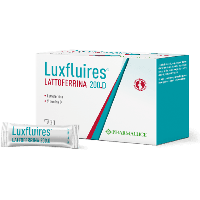 Lactoferrina 200 mg + Vitamina D3 – 30 sobres | Luxfluires Lattoferrina 200D