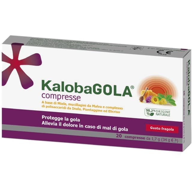 Kalobagola – 20 comprimidos para chupar sabor fresa
