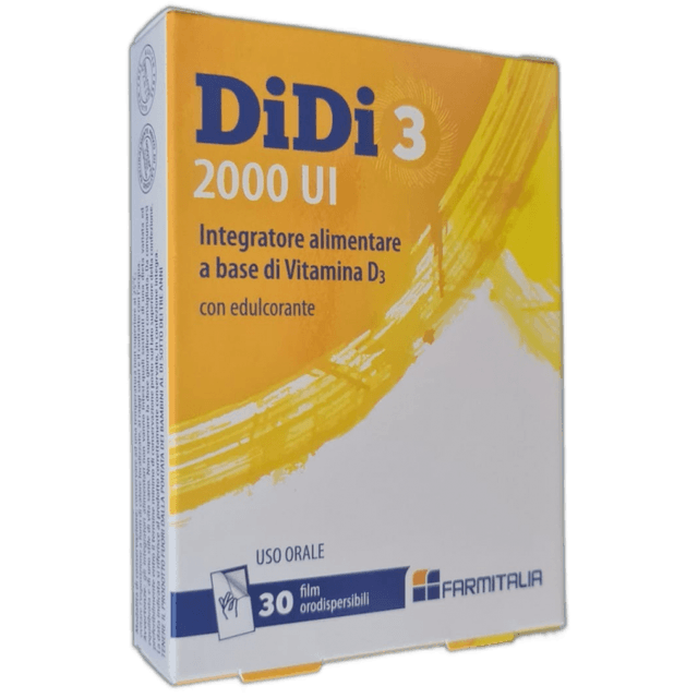 Didi3 2000 IU Vitamina D3 + Calcio – 30 comprimidos orodispersibles
