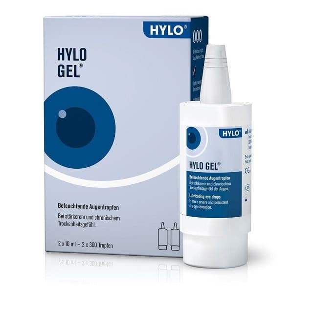 Hylo-Gel Gotas Oculares – 2 x 10 ml con ácido hialurónico, sin conservantes
