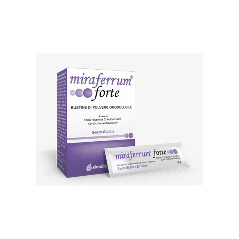 Hierro + Vitamina C – 20 sobres | Miraferrum Forte
