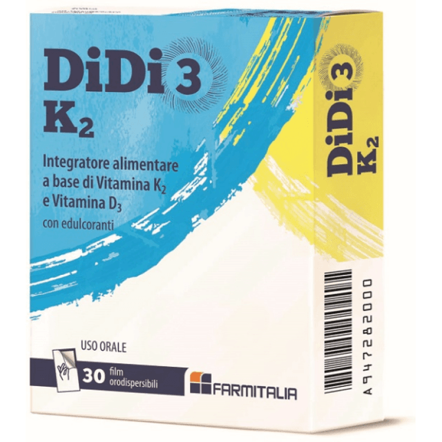 Didi3 K2 Vitamina D3 2000 UI + K2 – 30 comprimidos orodispersibles