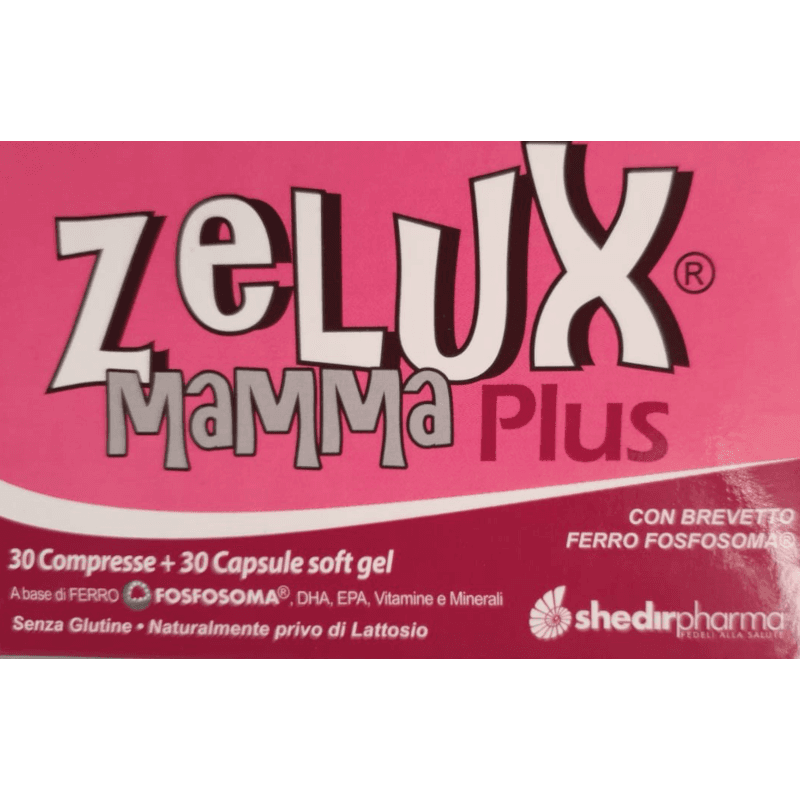 Hierro + Omega-3 EPA & DHA – 30 comprimidos + 30 cápsulas | Zelux Mamma Plus