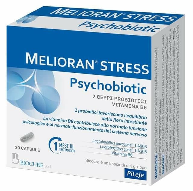 Probióticos con Bacterias Lácticas + Vitamina B6 – 30 cápsulas | Melioran Stress Psycho