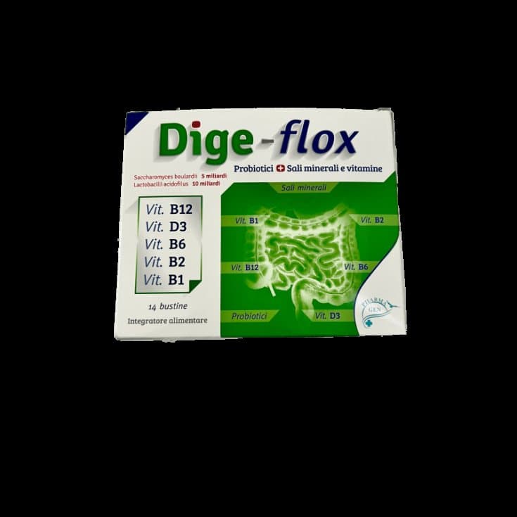 Dige Flox – 14 sobres de complemento alimenticio para la flora intestinal